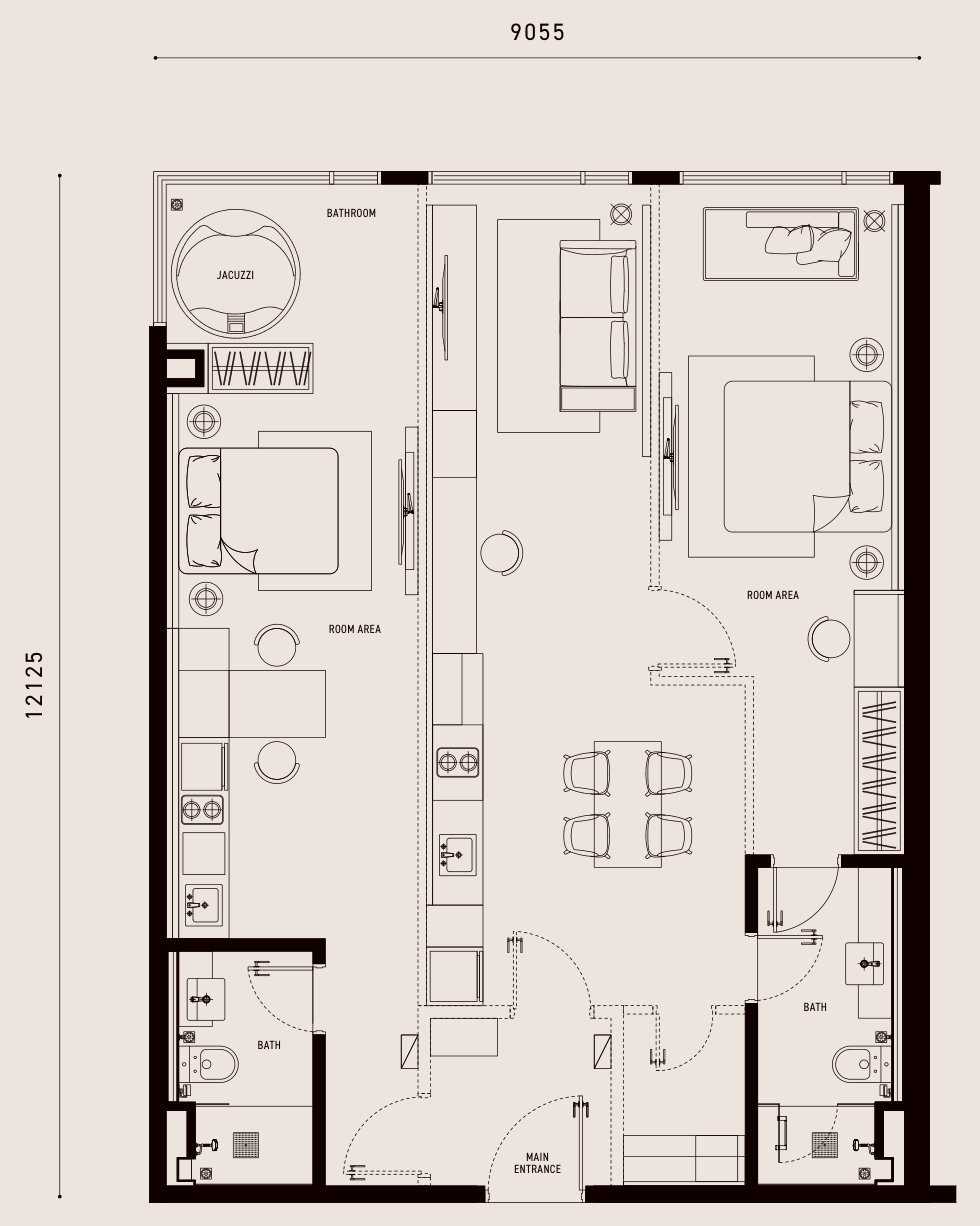 SOVO Type E floor plan