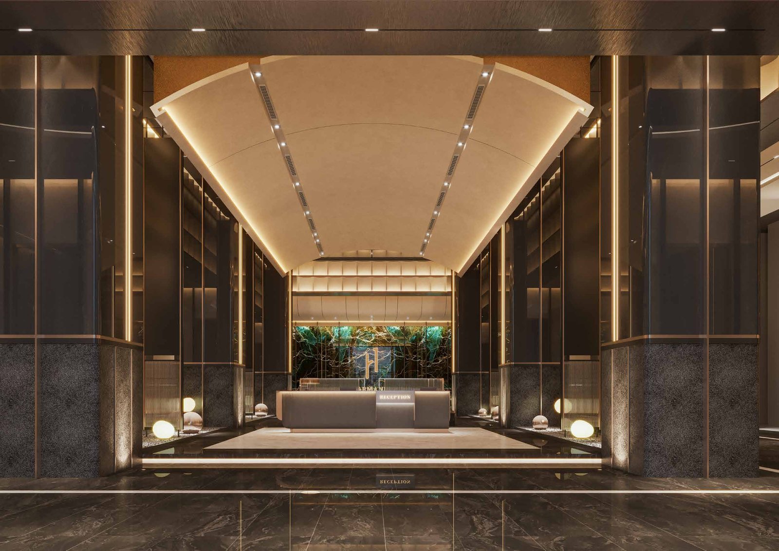 Cantilevered elevated heated pool on Level 76