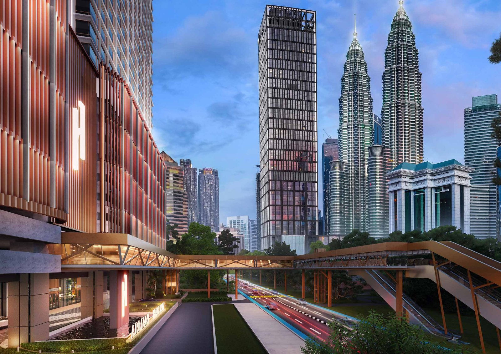 Armani Hallson-KLCC elevated link bridge