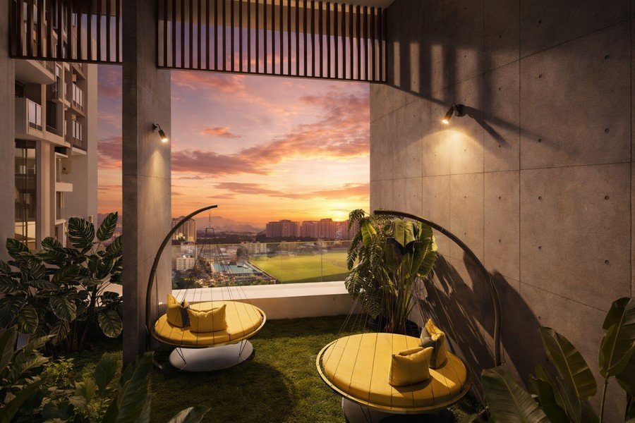 Lounge swing terrace