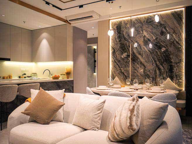 Living and dining area