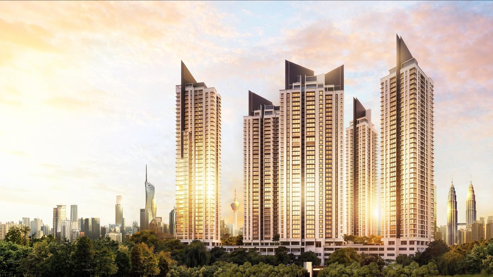 Cappella Embassy, formerly D'Rapport Residences, five towers off Jalan Ampang in Kuala Lumpur