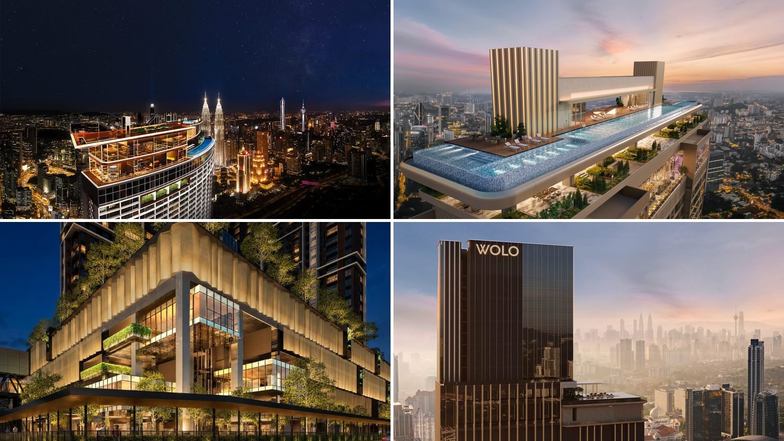 Developer renders of KL360, Pavilion Square, Binastra Cochrane and WOLO Mont Kiara