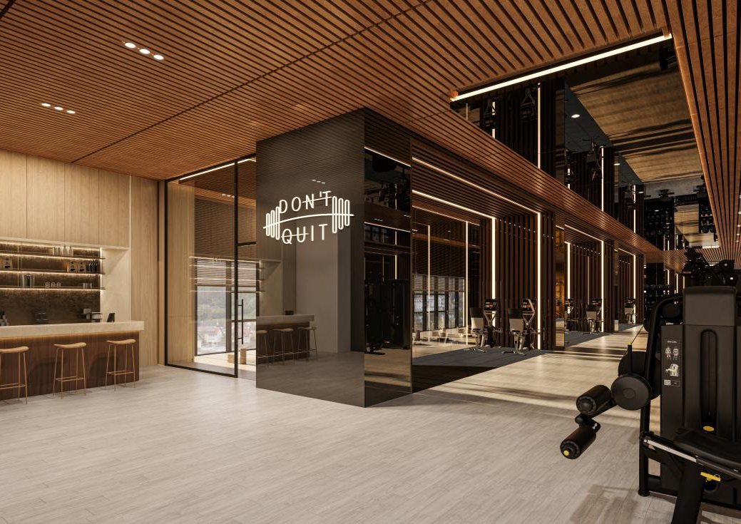 Gymnasium with a timber ceiling (artist's impression)