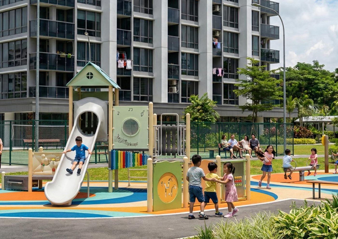 Children's playground on the Level 3 deck (artist's impression)