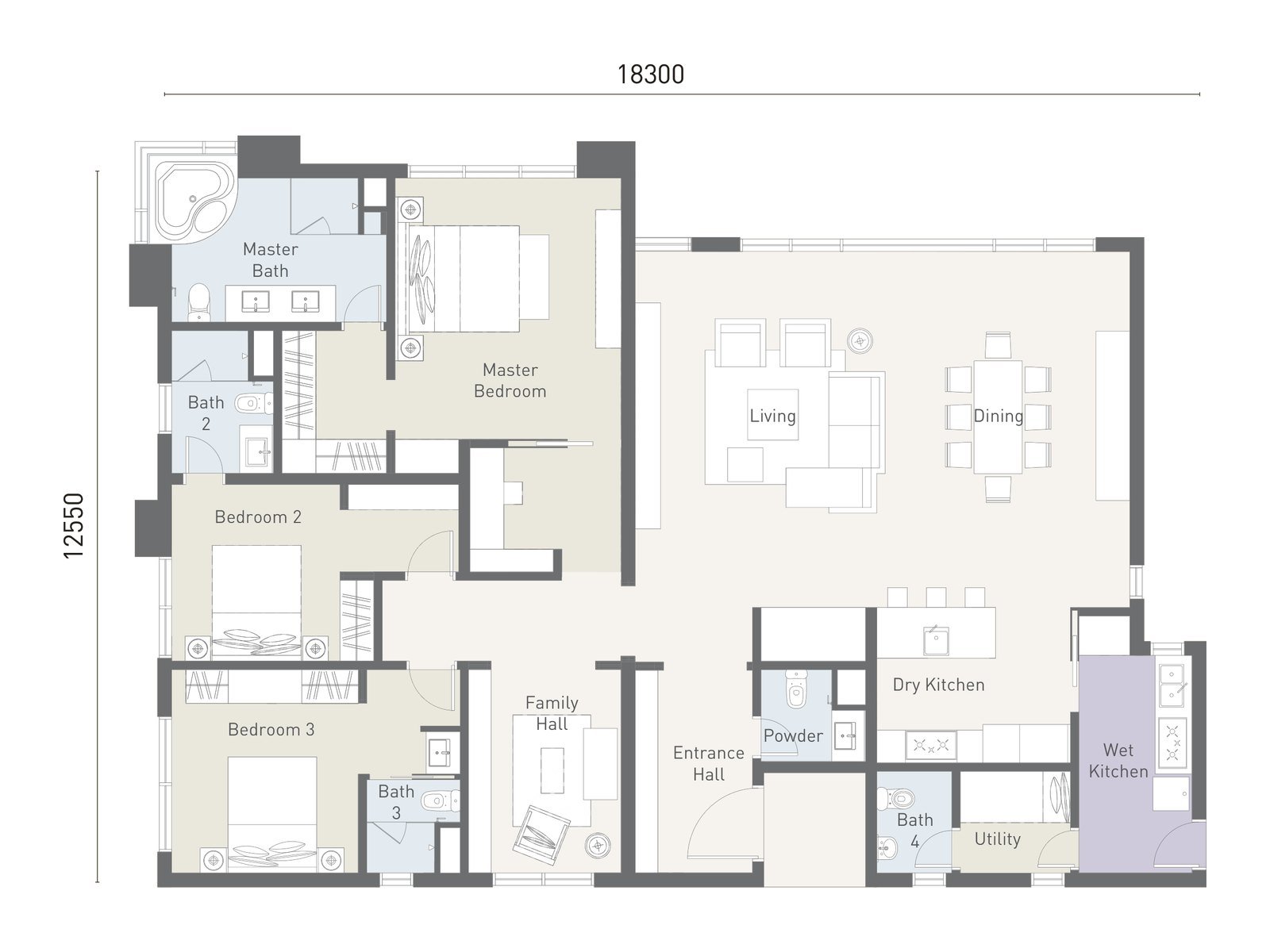 Type A1 floor plan