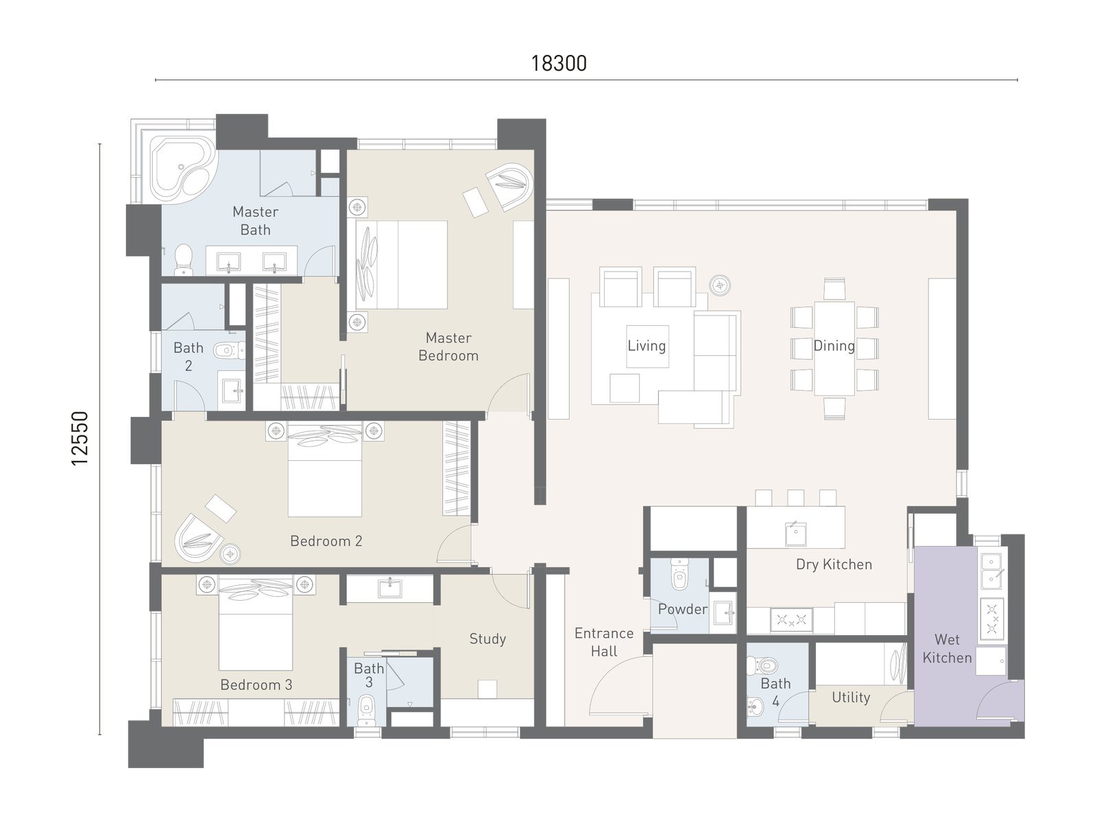 Type A2 floor plan
