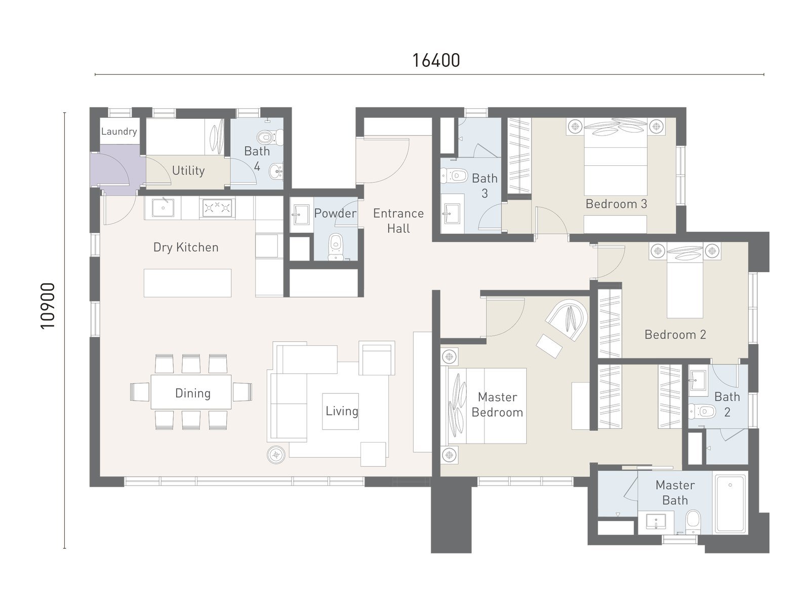 Type C floor plan