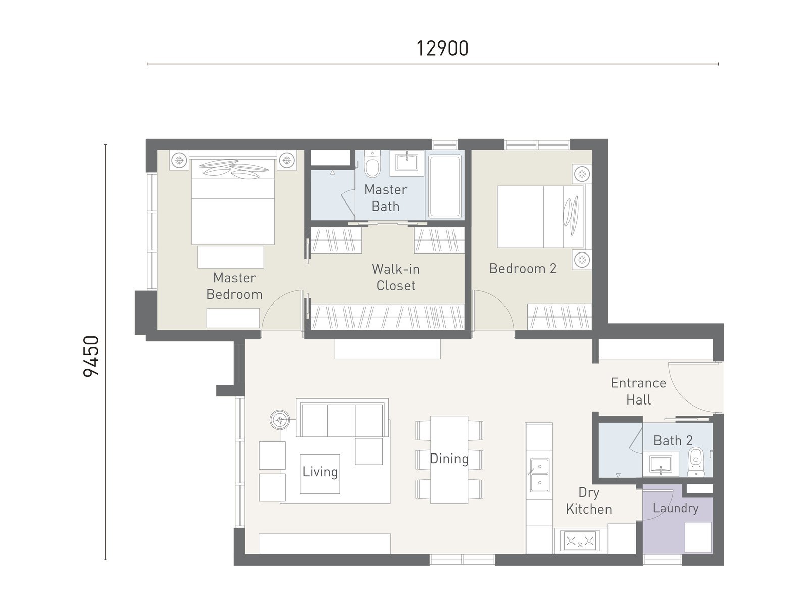 Type D2 floor plan