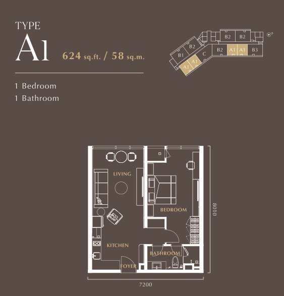 Type A1 floor plan