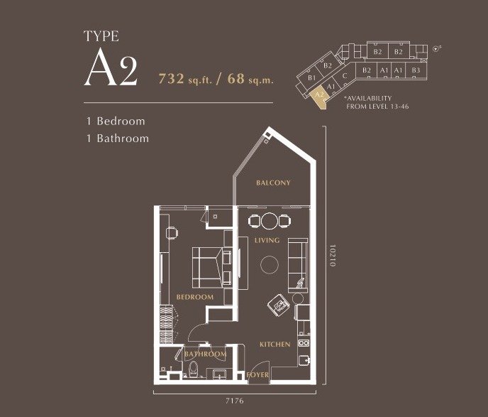 Type A2 floor plan