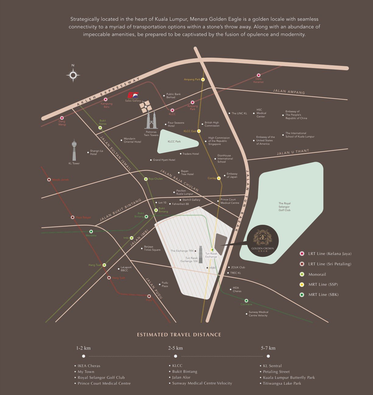 Golden Crown Residence location and vicinity map