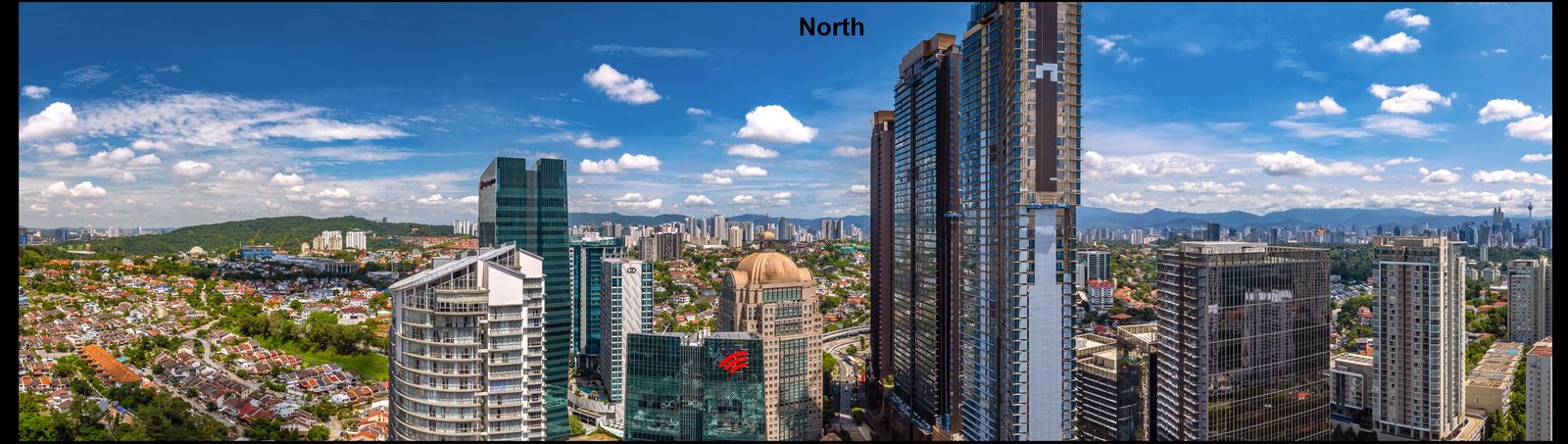 Real skyline view from Imperial Residences South, Level 26, facing Damansara Heights