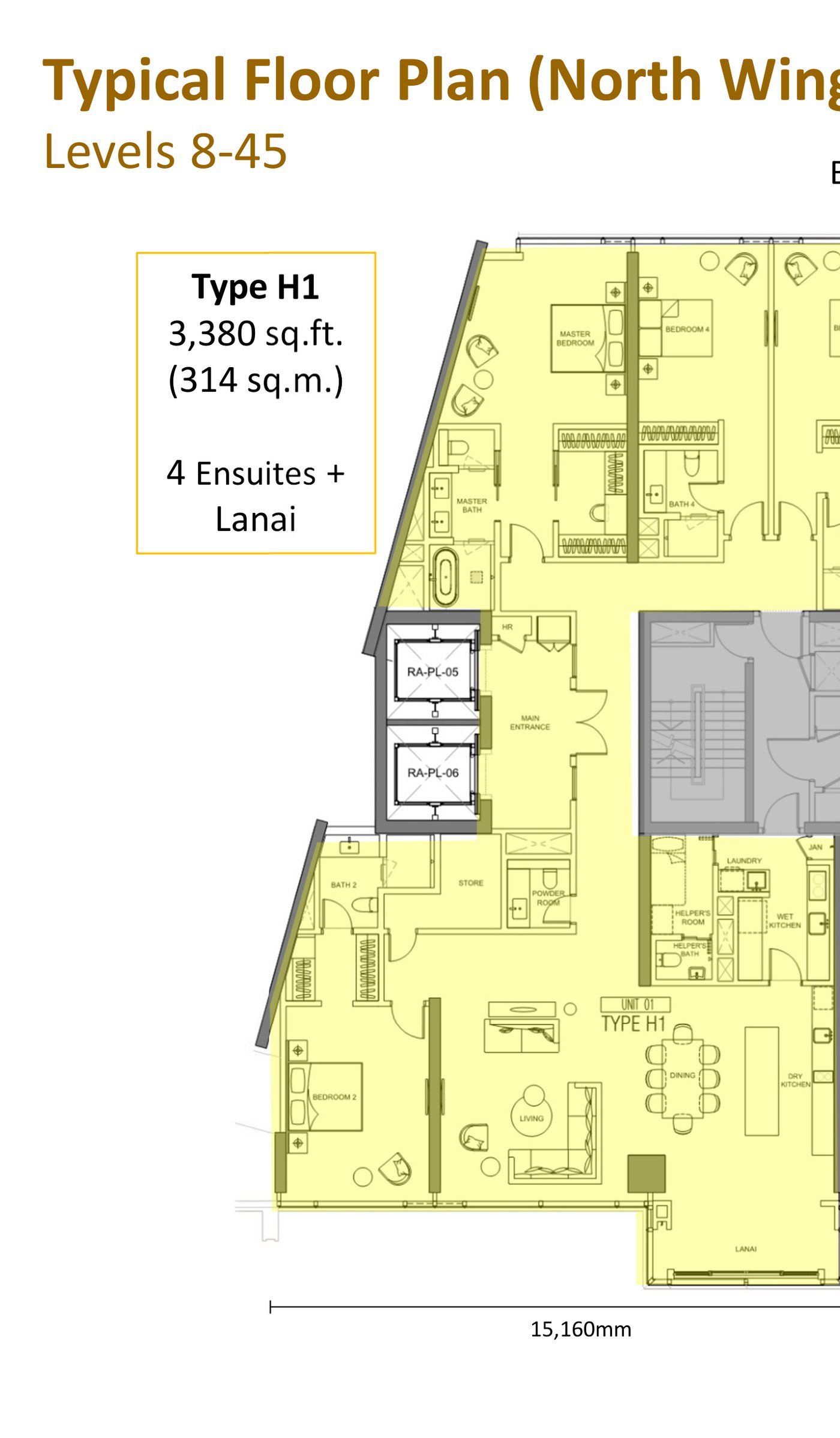 Type H1 floor plan