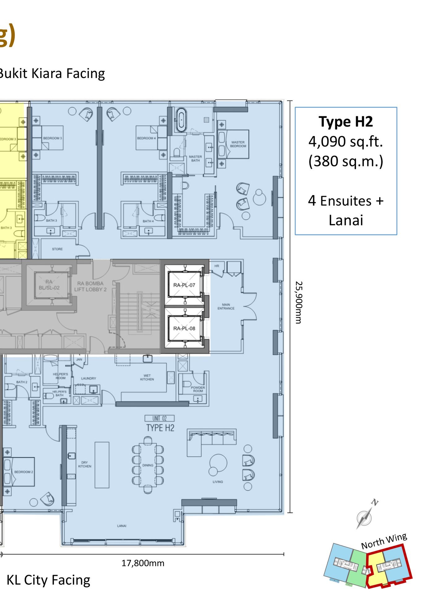 Type H2 floor plan
