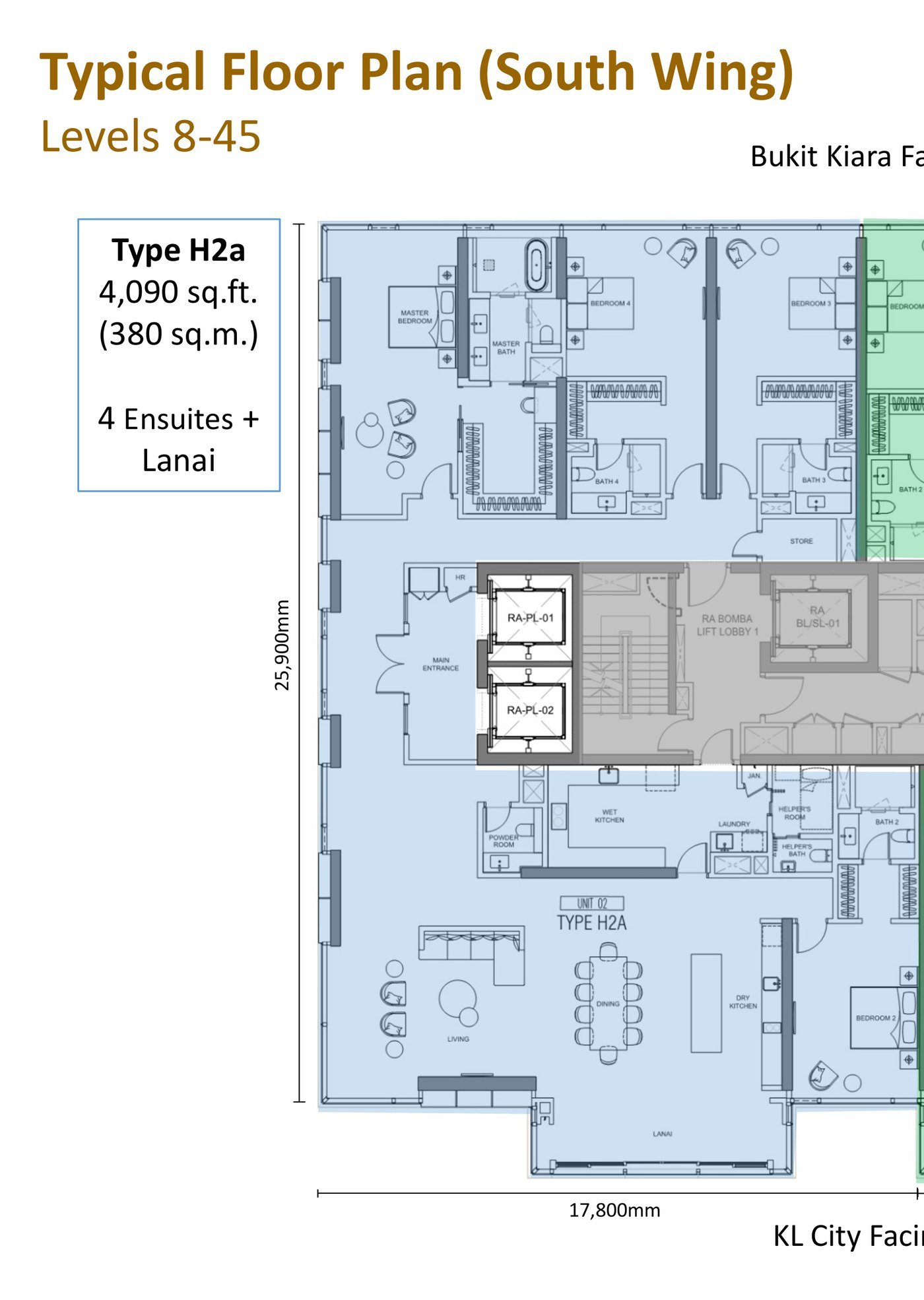 Type H2a floor plan