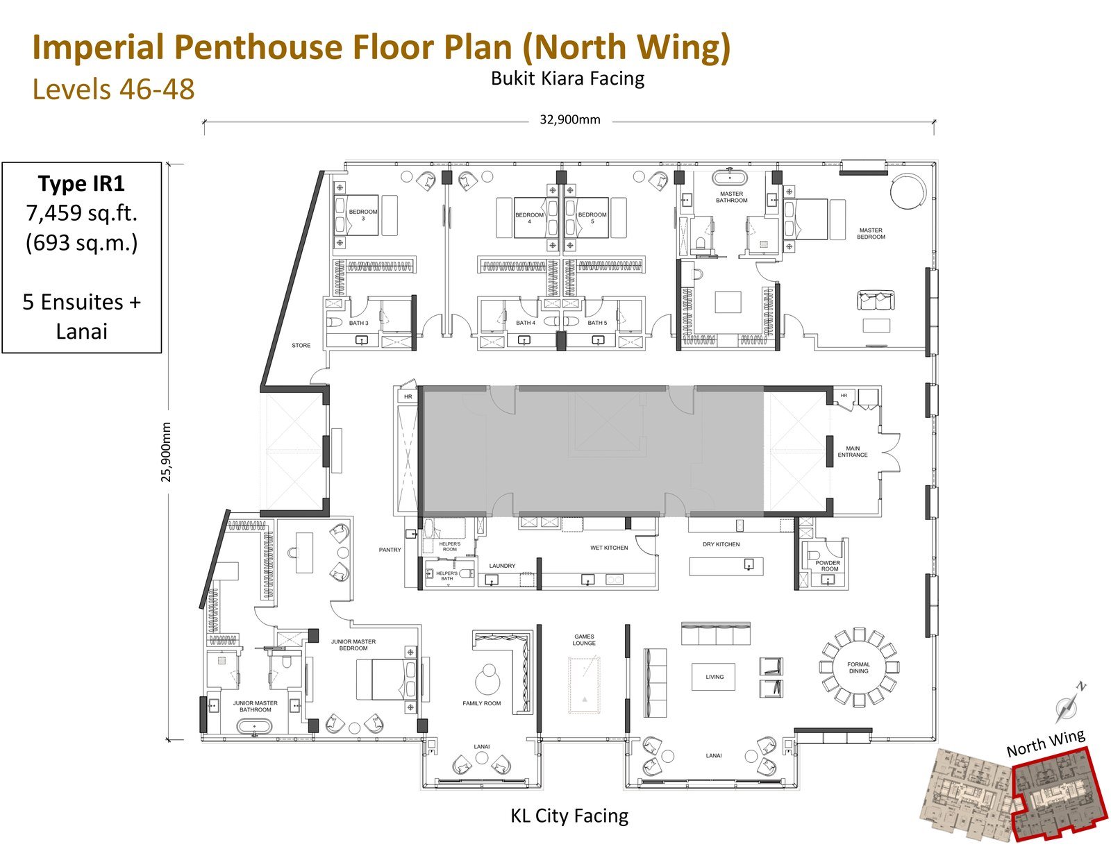 Penthouse Type IR1 floor plan