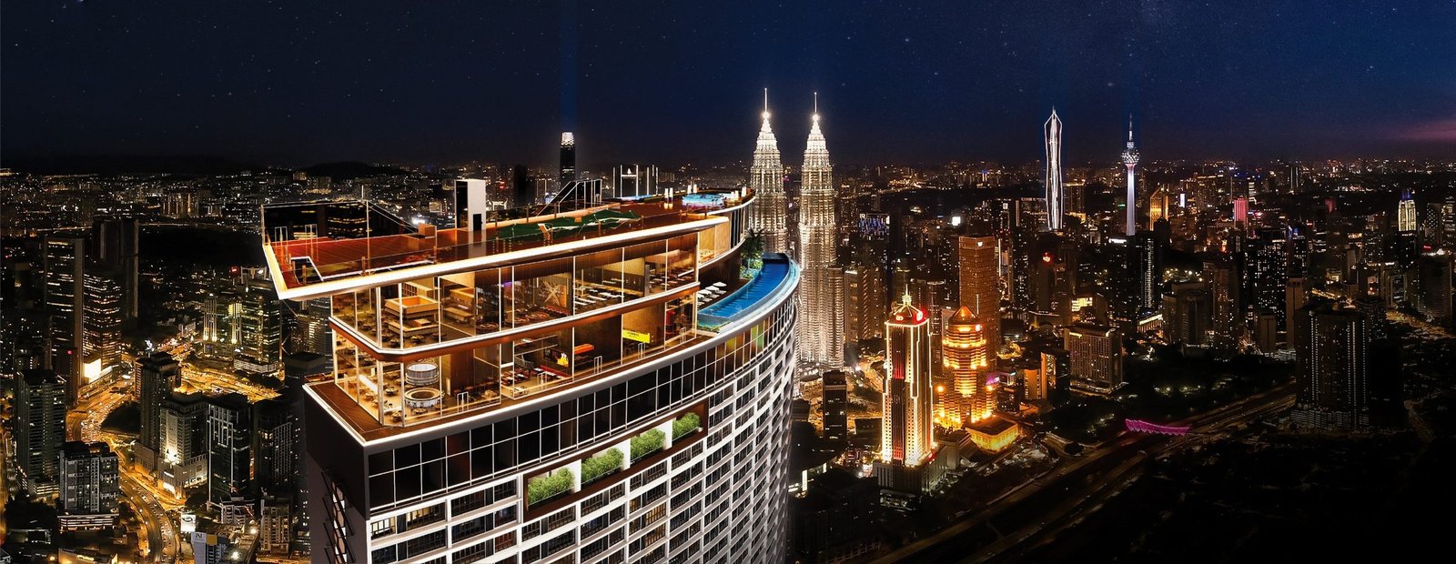 KL360 tower rising above the Kuala Lumpur skyline