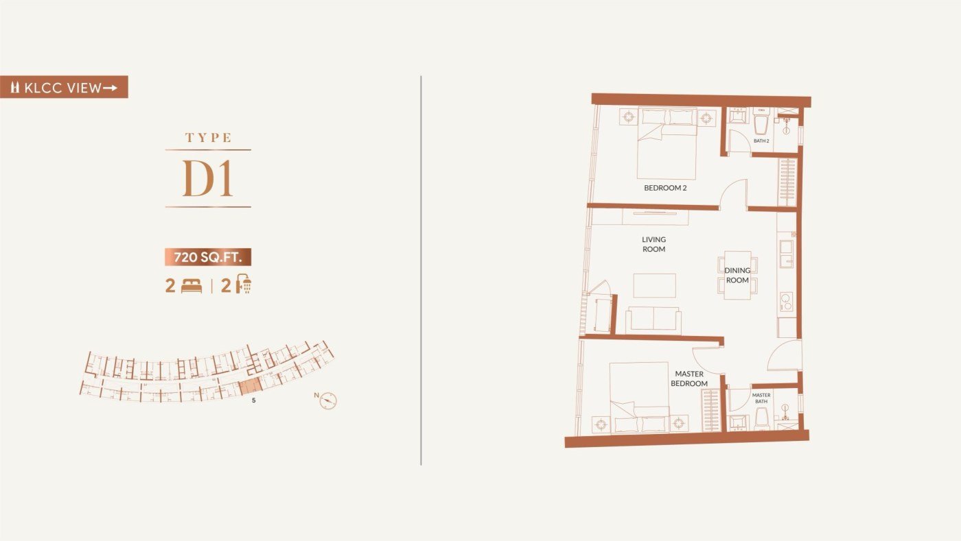 Type D1 floor plan