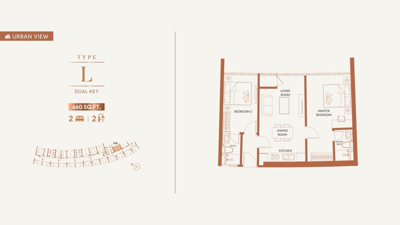 Type L floor plan