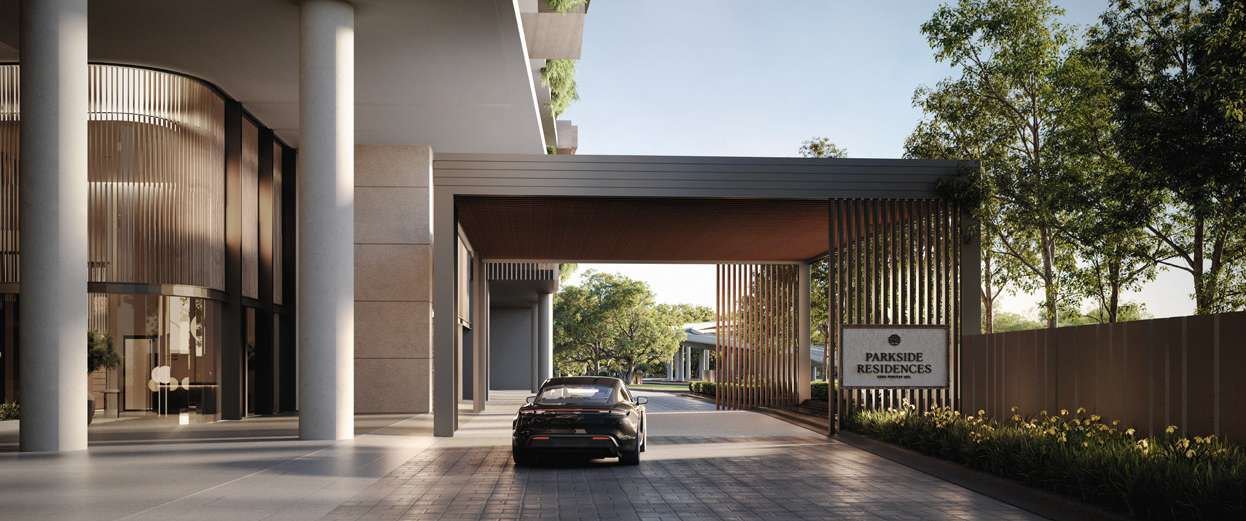 Parkside Residences的有盖落客区（效果图）