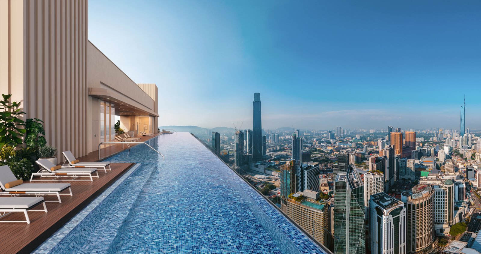 118-metre rooftop infinity pool at Level 67