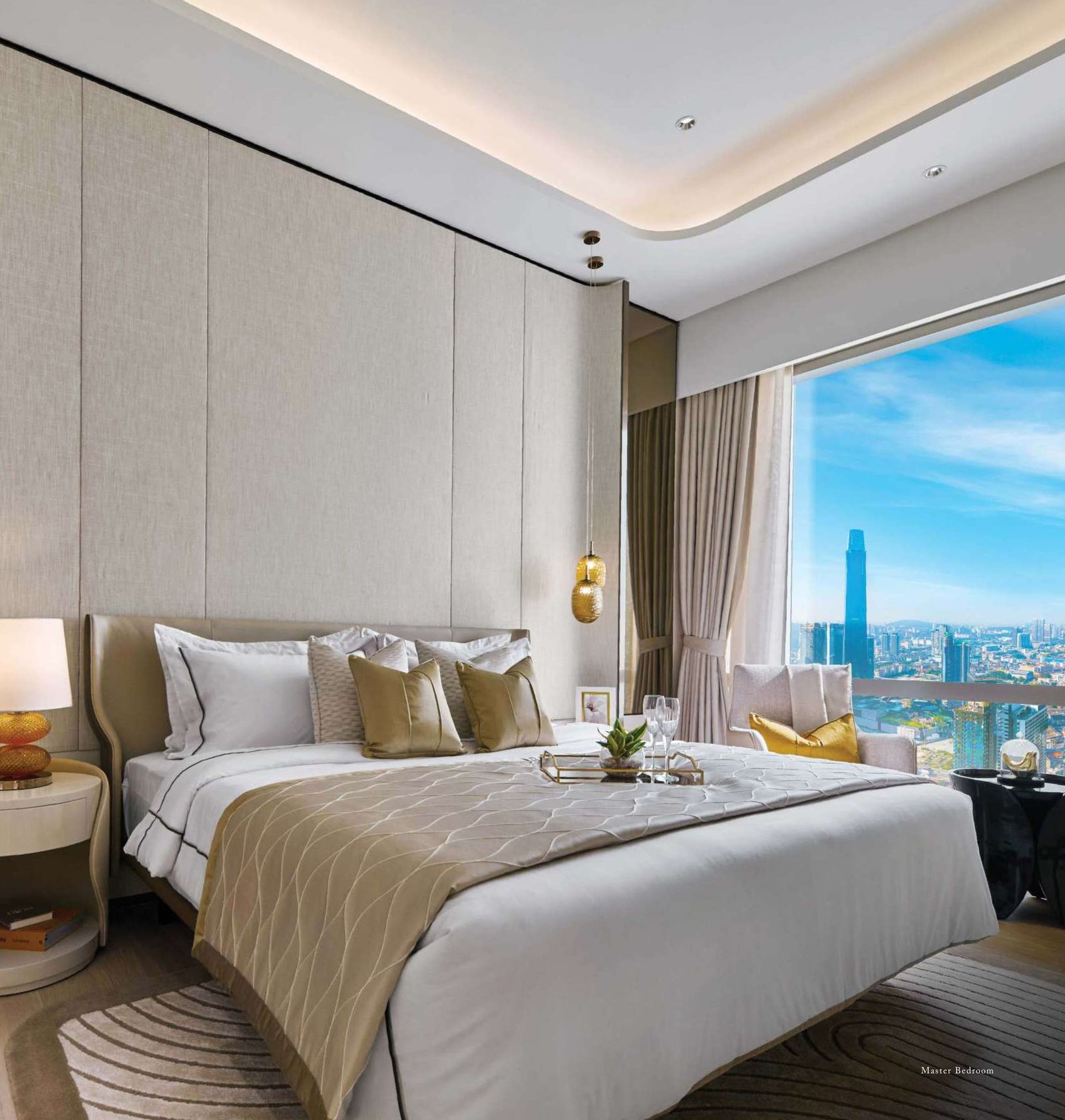 Pavilion Square master bedroom interior