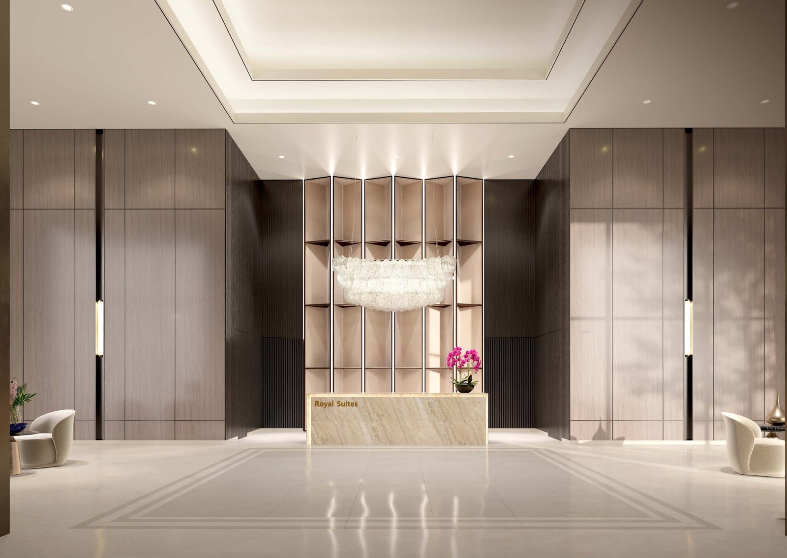 Double-volume main lobby
