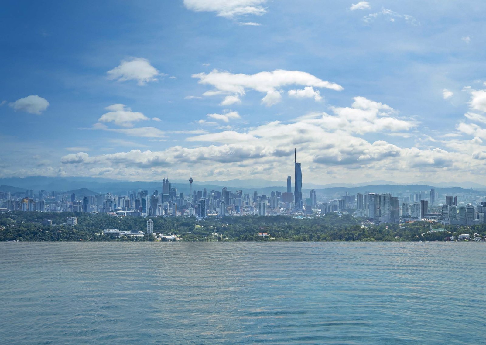 Heated lap pool at The Sky, overlooking the KL skyline