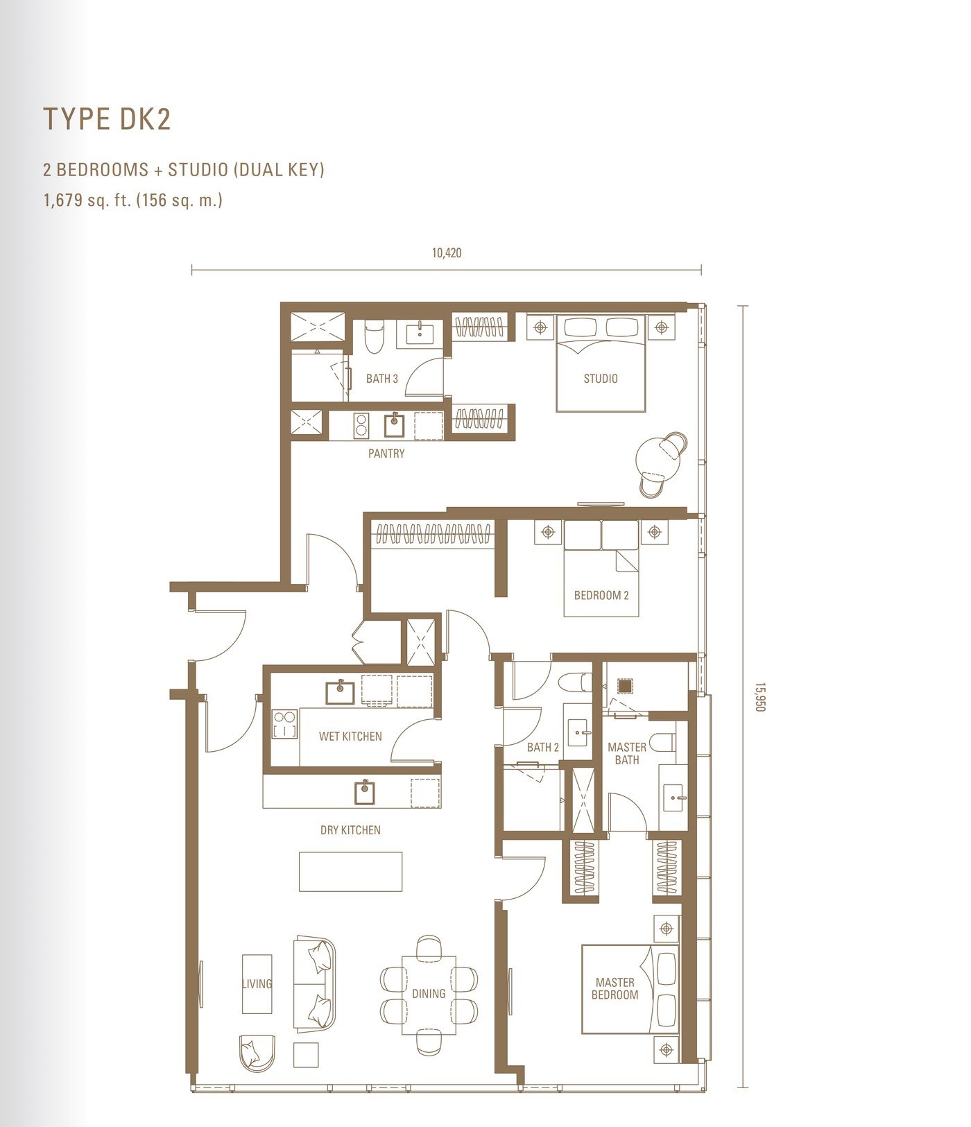 Type DK2 floor plan