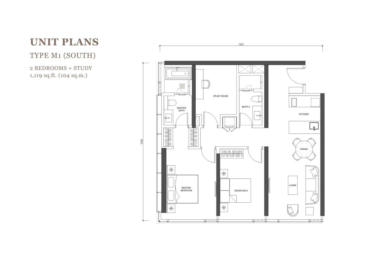 Type M1 floor plan