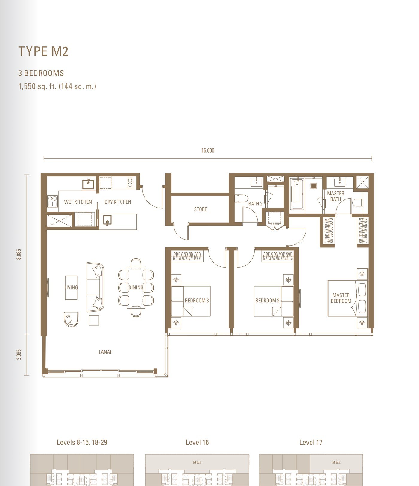 Type M2 floor plan
