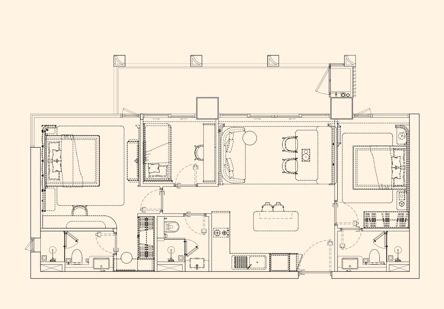 Type L floor plan