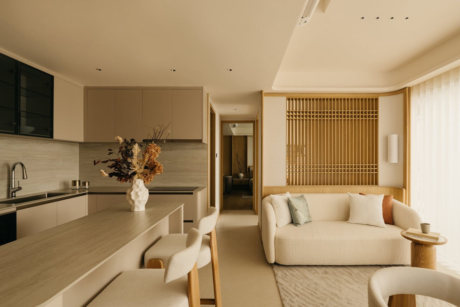 WOLO Mont Kiara Type L living and kitchen area